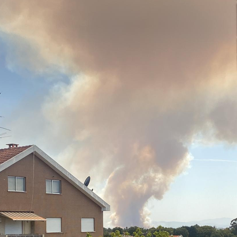  Mais de 250 bombeiros no combate a incêndio em Nelas (Viseu)