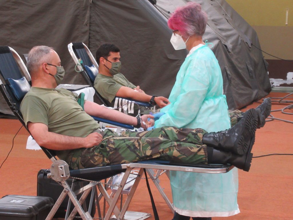  Mais de 100 militares do RI 14 deram sangue esta terça-feira