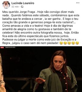  Morreu Jorge Fraga, nome grande do teatro