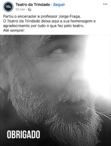  Morreu Jorge Fraga, nome grande do teatro