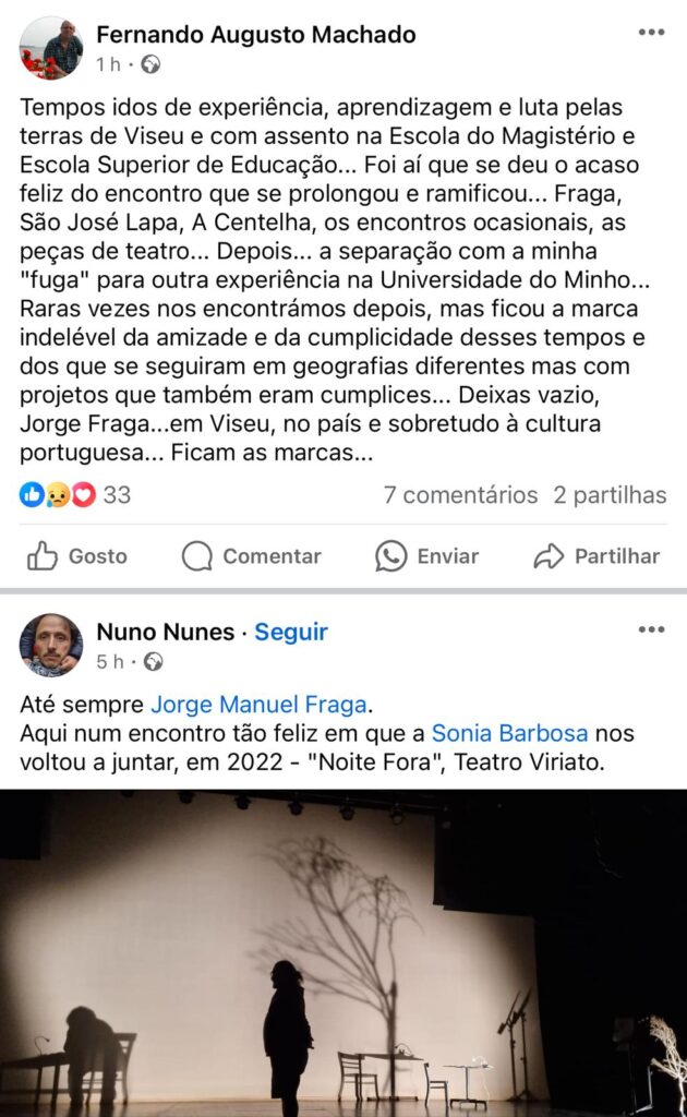  Morreu Jorge Fraga, nome grande do teatro