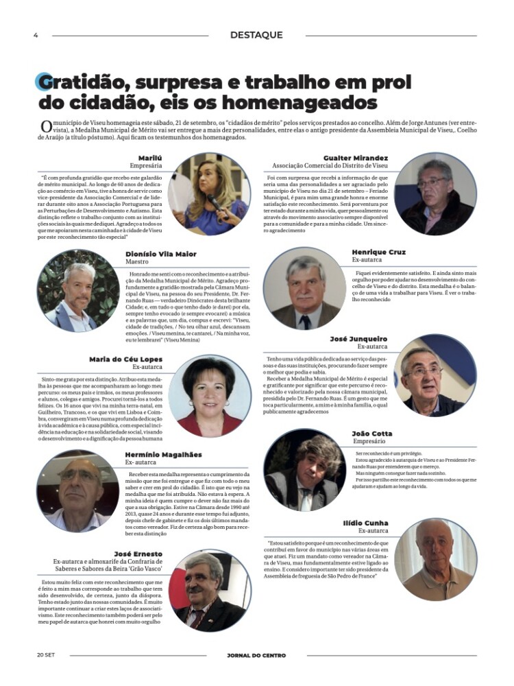  Em dia de Feriado, Viseu homenageia os seus cidadãos