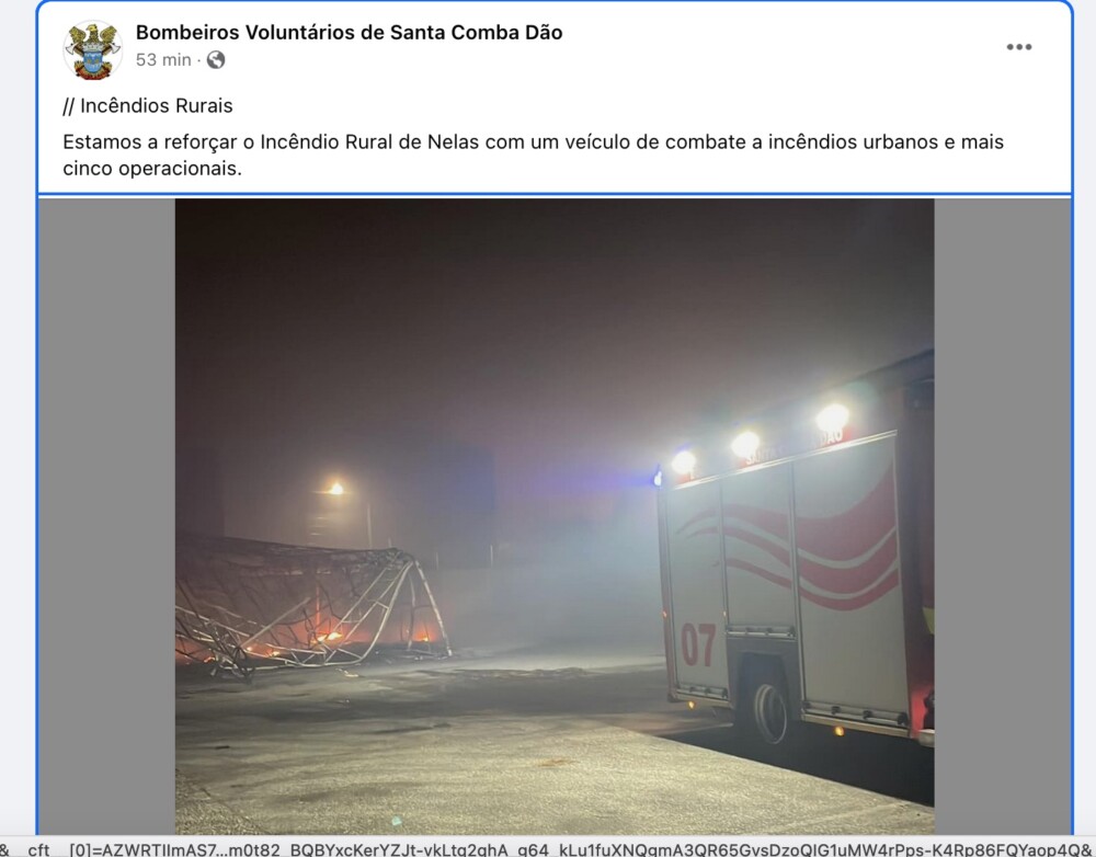  Incêndios: noite de aflição em Nelas, Carregal do Sal, Mangualde, Penalva, Vila Nova de Paiva e Castro Daire