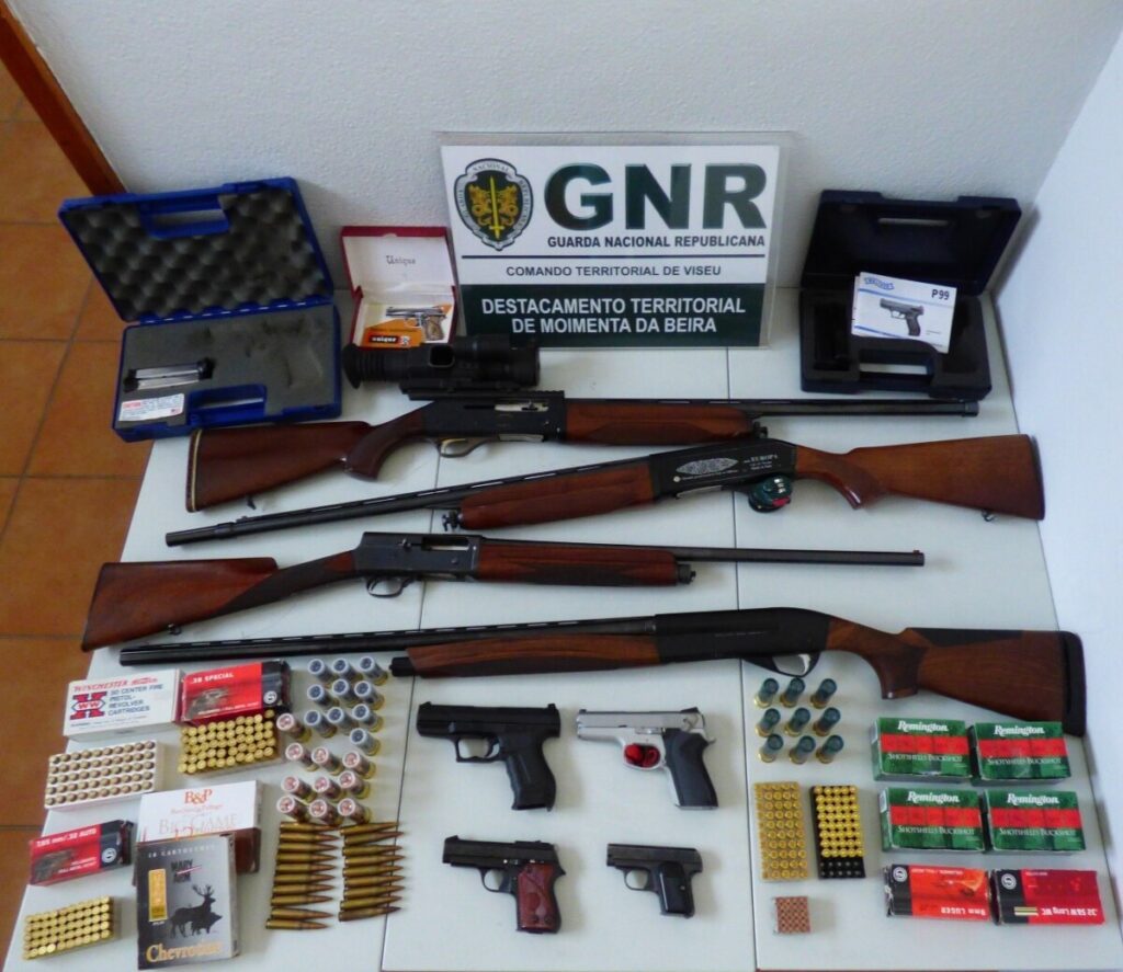  Homem com armas proibidas detido pela GNR em Moimenta da Beira