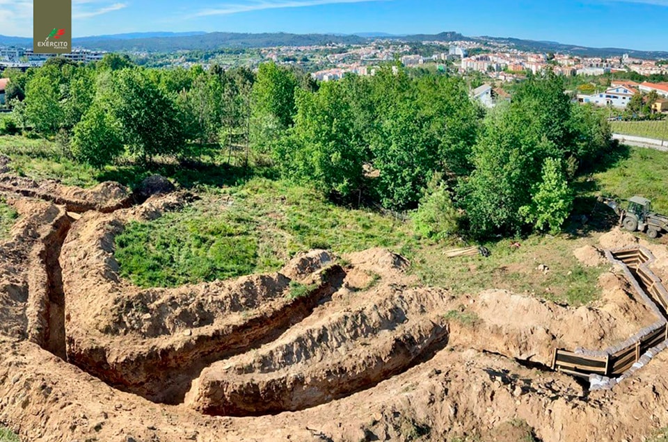  RI14, em Viseu, constrói centro de treino de combate em trincheiras