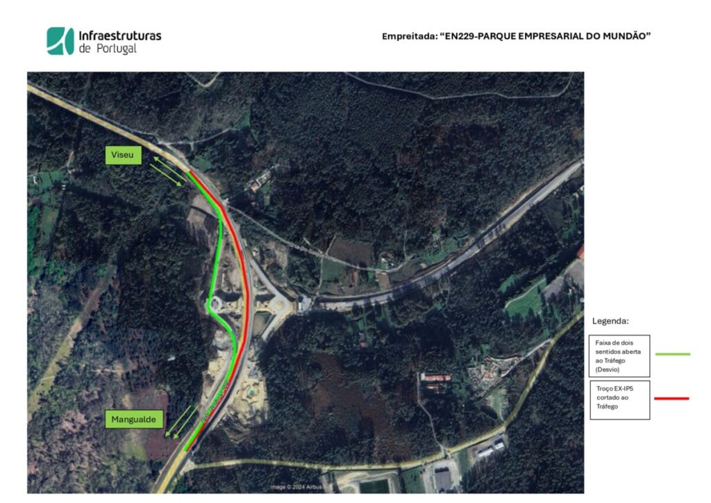  Desvio de trânsito no antigo IP5, na zona de Mundão, a partir de sexta-feira