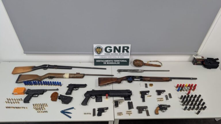 apreensão armas Mangualde Figueira da Foz GNR