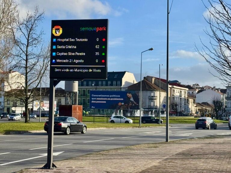 Painéis parques estacionamento Viseu