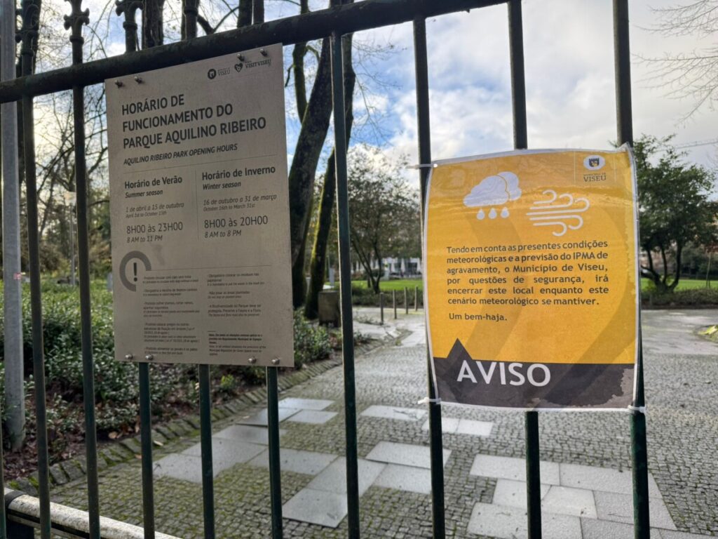  Depressão Martinho: Parques de Viseu encerrados durante aviso amarelo - Jornal do Centro